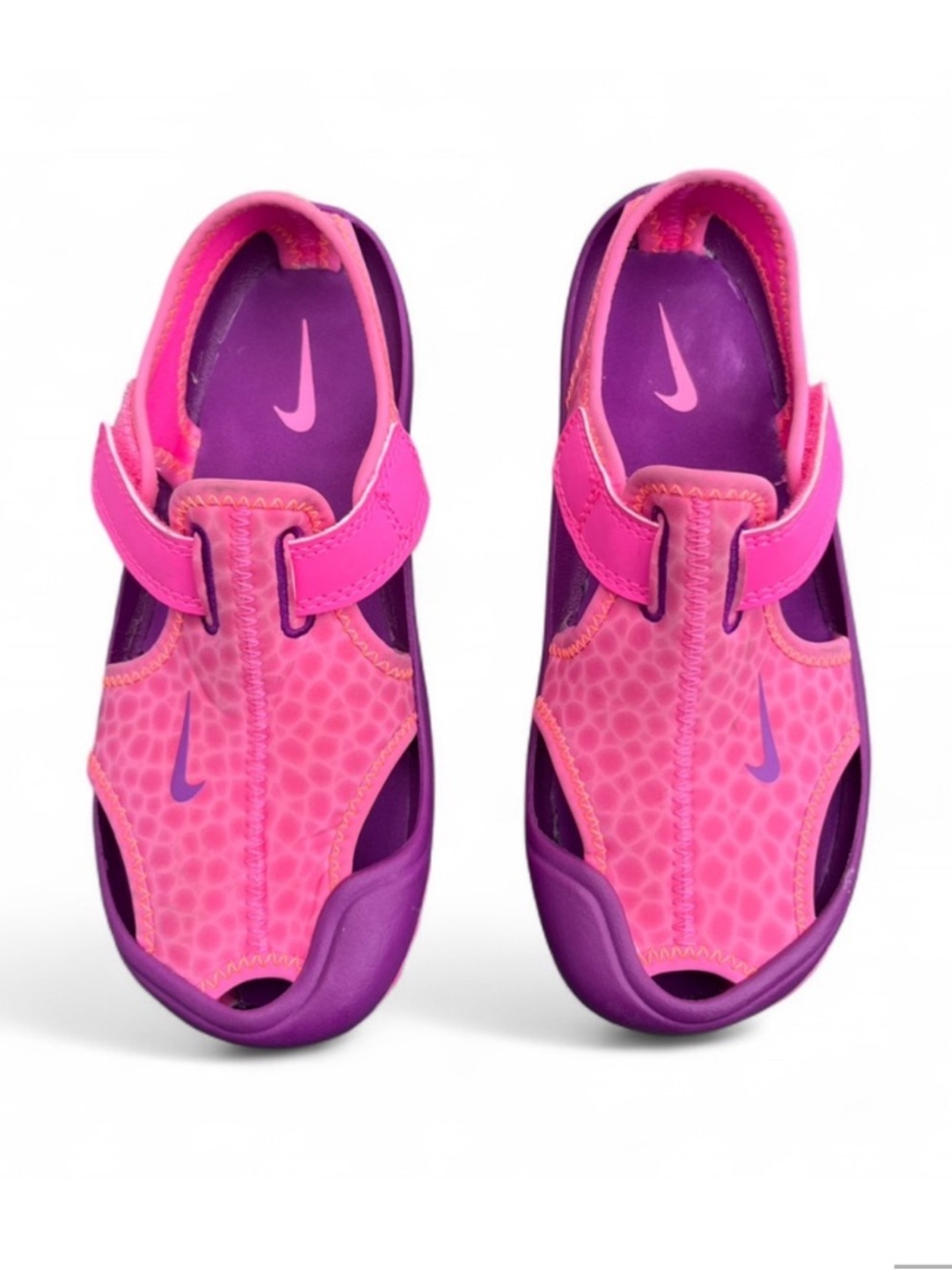 Nike Kids Pink and Purple Water Shoes Sandals Size 13